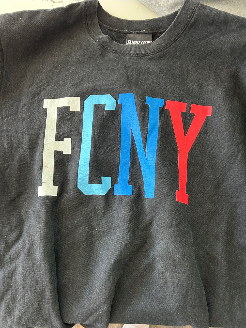 Mens FCNY Graphic Tee - Black with Multicolor Letters
